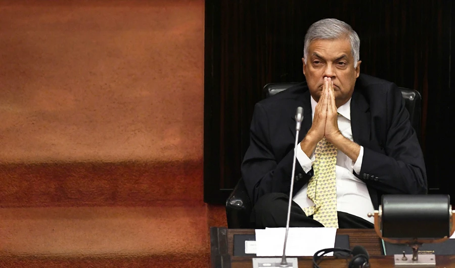 Ranil Wickremesinghe was reinstated on Sunday, two months after his sacking. (AFP)