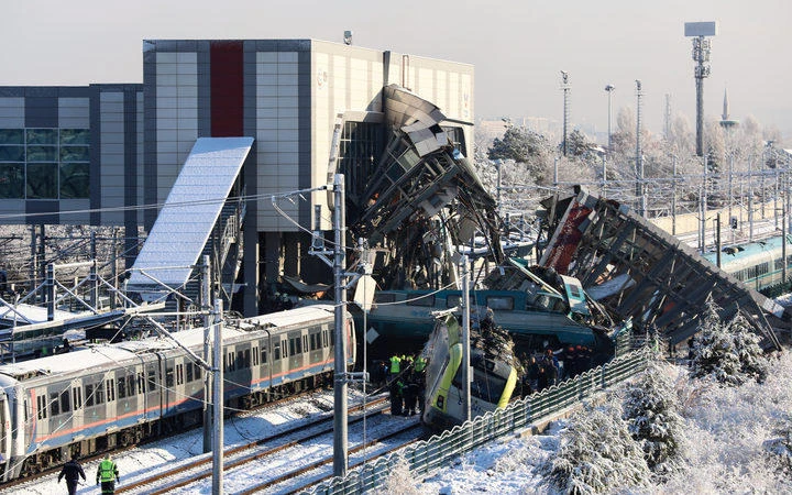 A Turkish court on Monday placed three railway workers in pre-trial detention after they were accused of negligence leading to last week’s fatal rail crash in Ankara. (AFP)