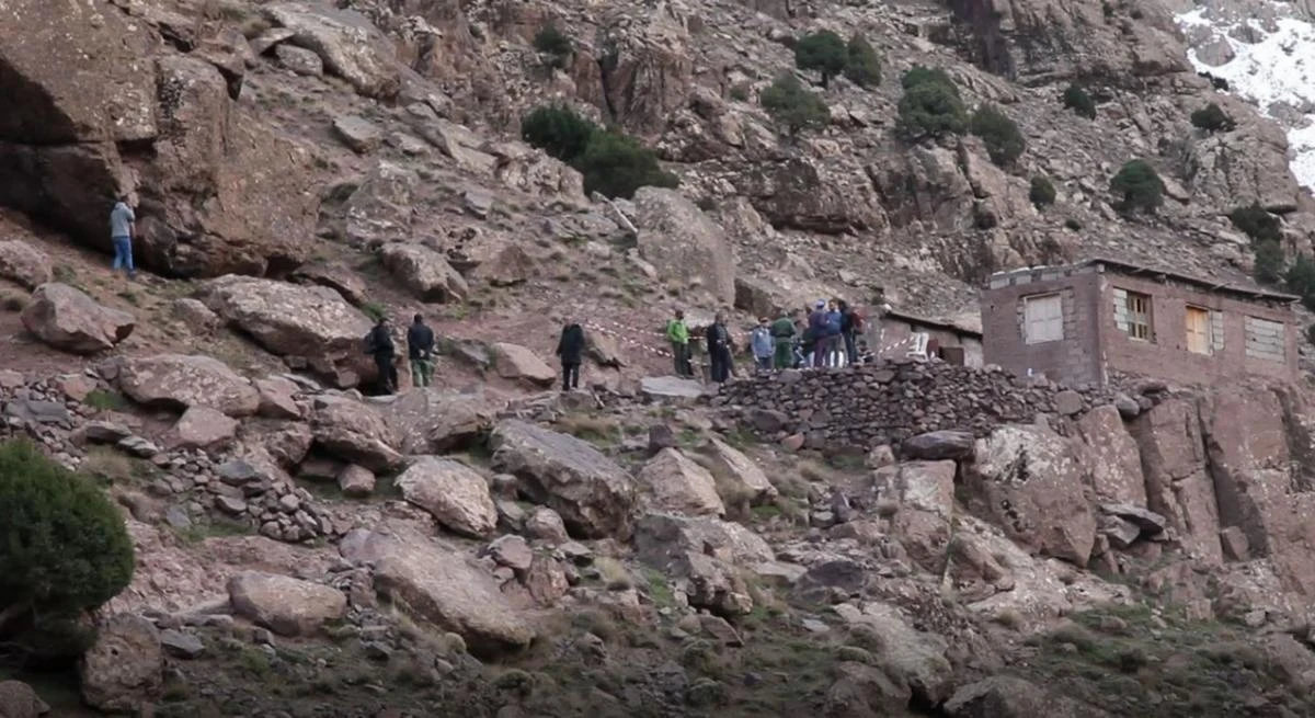 An image grab taken from a video broadcast in Morocco's news channel KECH24 on December 18, 2018 shows a view of the crime scene where the bodies of two Scandinavian women were found the day before in an isolated mountainous area 10 kilometres (six miles) from the tourist village of Imlil in the High Atlas range.(AFP)