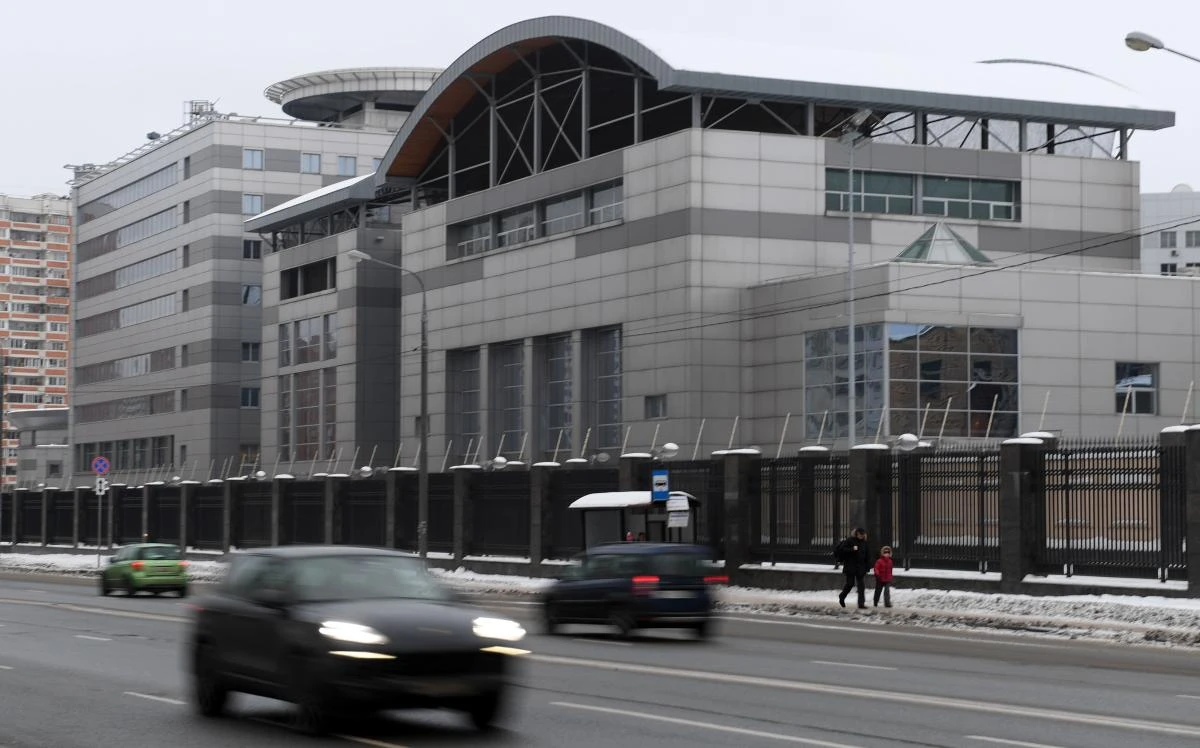 The headquarters of the Russian General Staff's Main Intelligence Department (GRU) in Moscow. The US Treasury hit 15 GRU members with sanctions Wednesday. (AFP)