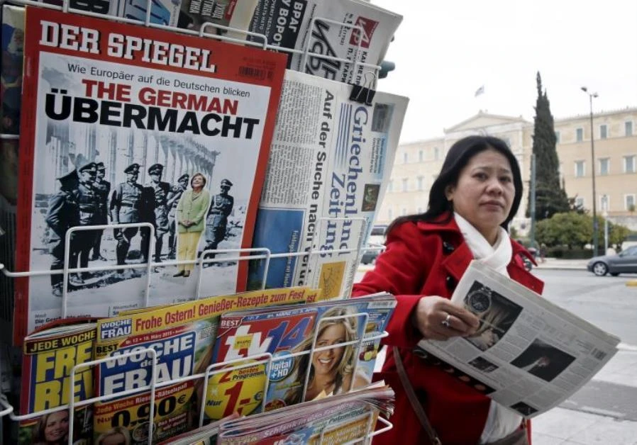 German news magazine Der Spiegel is seen at a newsstand in Athens. (File photo: Reuters)