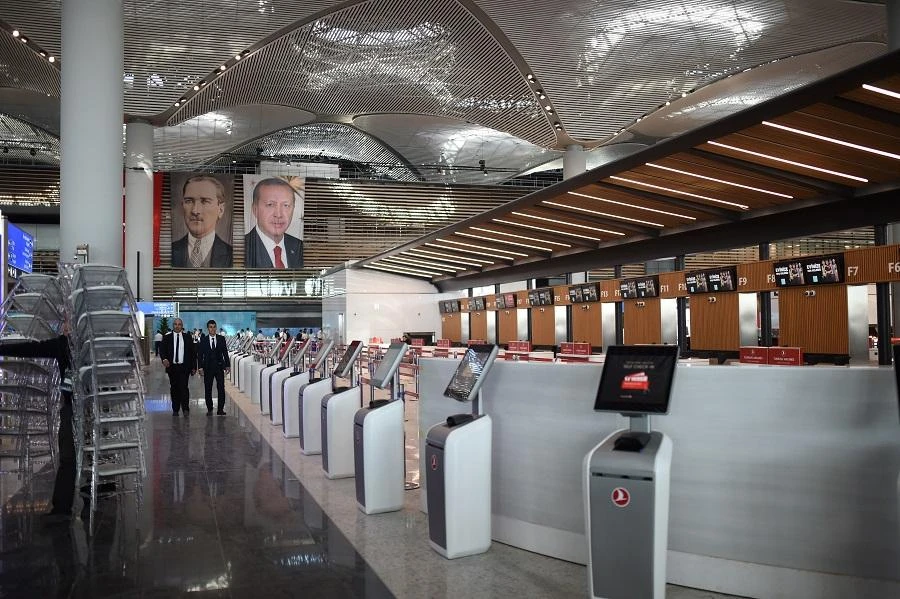 The new Istanbul airport is one of a number of mega-projects built under Erdogan’s rule. (File/AFP)