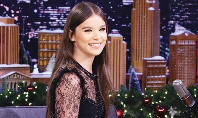 Steinfeld wore a dress by Elie Saab. (Instagram)