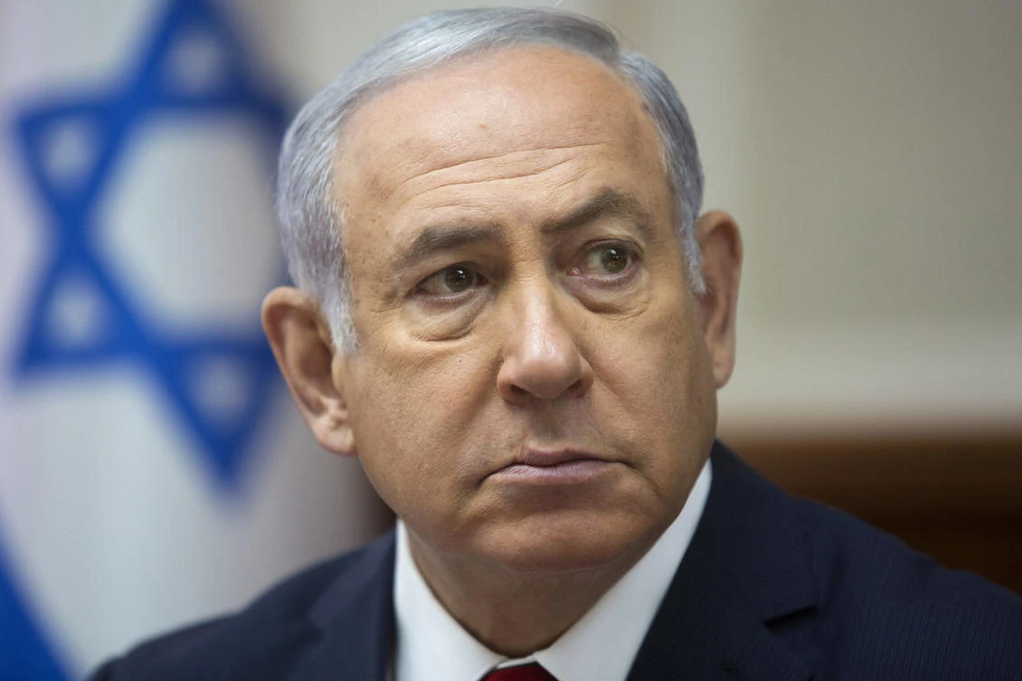 In this Sept. 16, 2018 file photo, Israeli Prime Minister Benjamin Netanyahu attends the weekly cabinet meeting at the Prime Minister's office in Jerusalem. (AP)