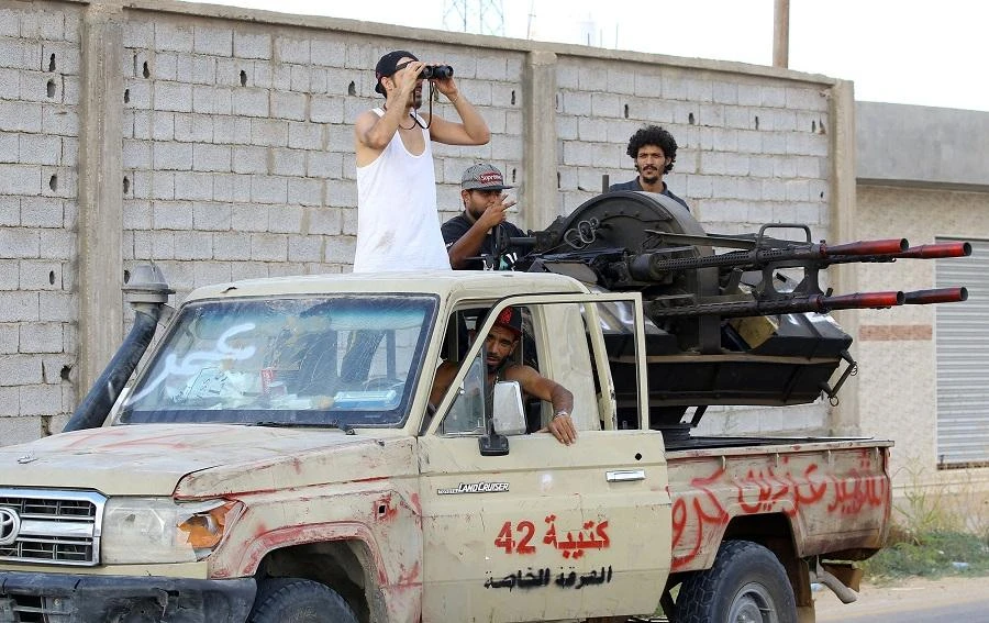 Suicide attackers hit the headquarters of Libya’s foreign ministry in Tripoli on Tuesday, opening fire before blowing themselves up inside, a security source said. (File/AFP)