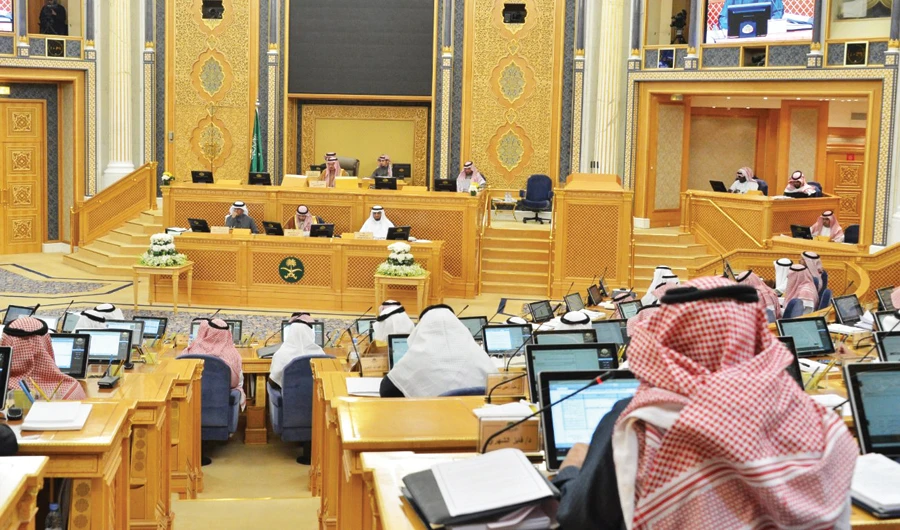 The 10th ordinary session of the Shoura Council in progress in Riyadh on Tuesday. (SPA)