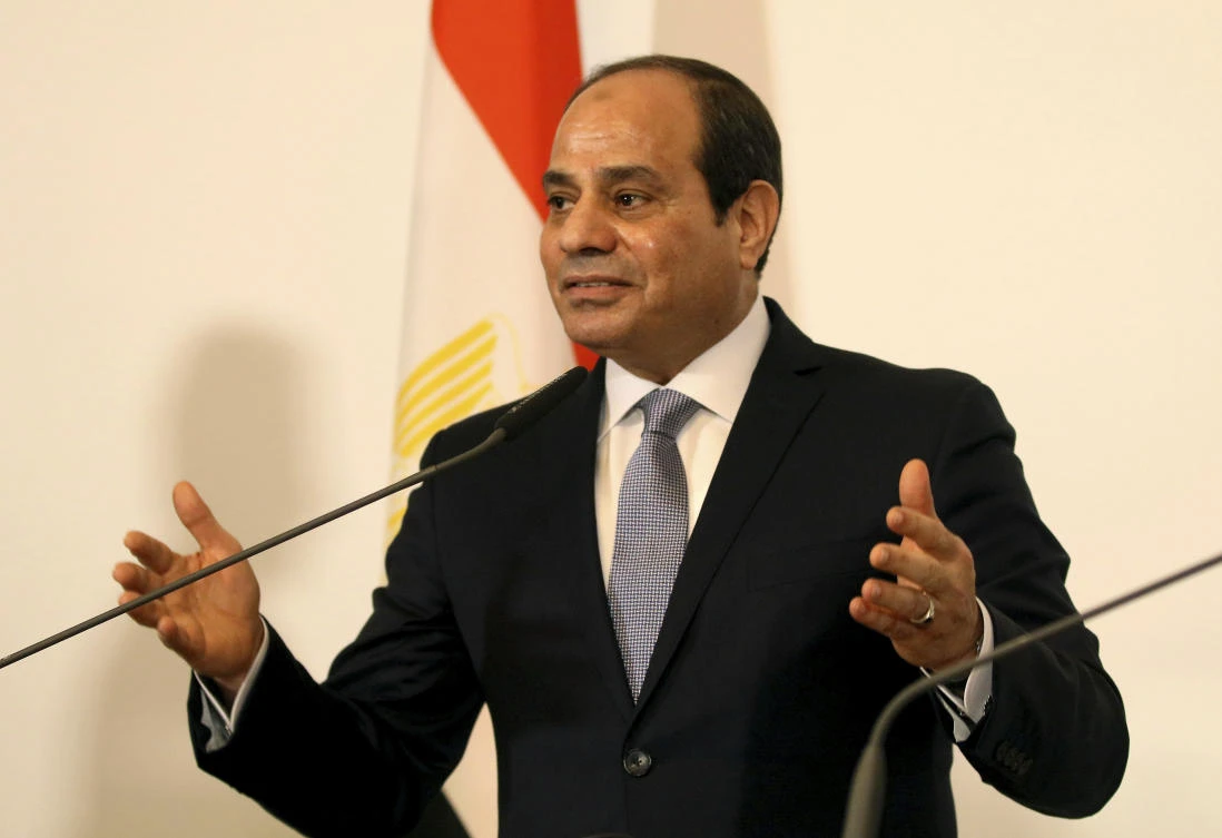 Egyptian President Abdel-Fattah el-Sissi addresses the media. (AP)