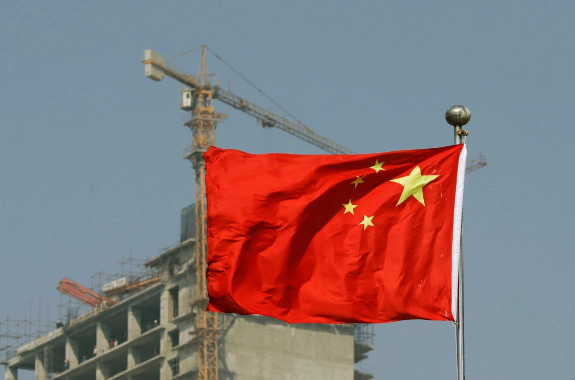 Chinese flag flutters on the Chinese consulate. (Reuters)