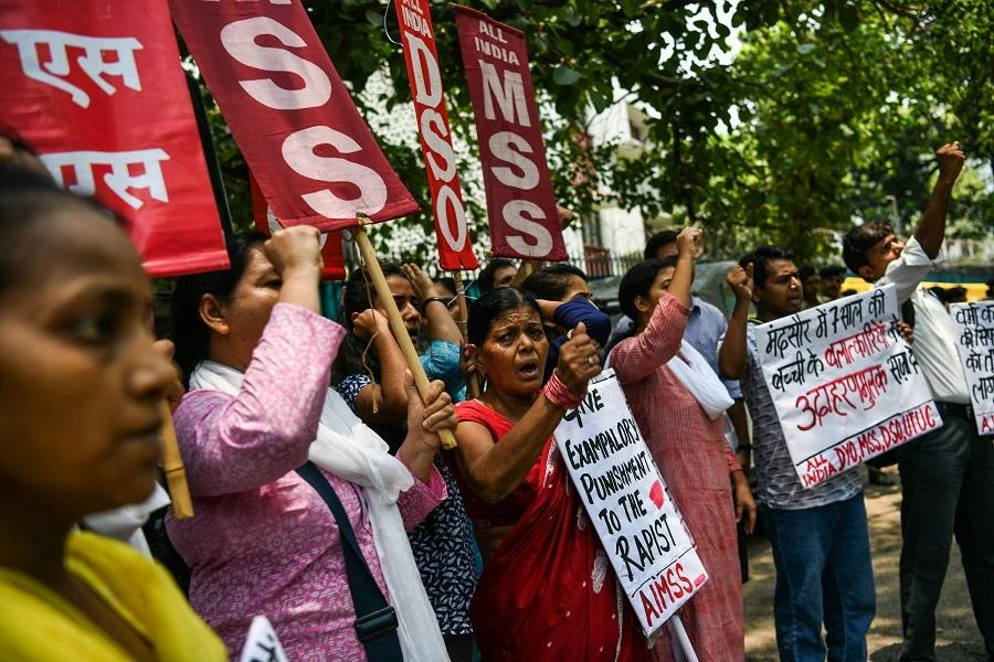 On average, more than 100 rapes were reported each day in 2016, according to the most recent official figures. (File/AFP)