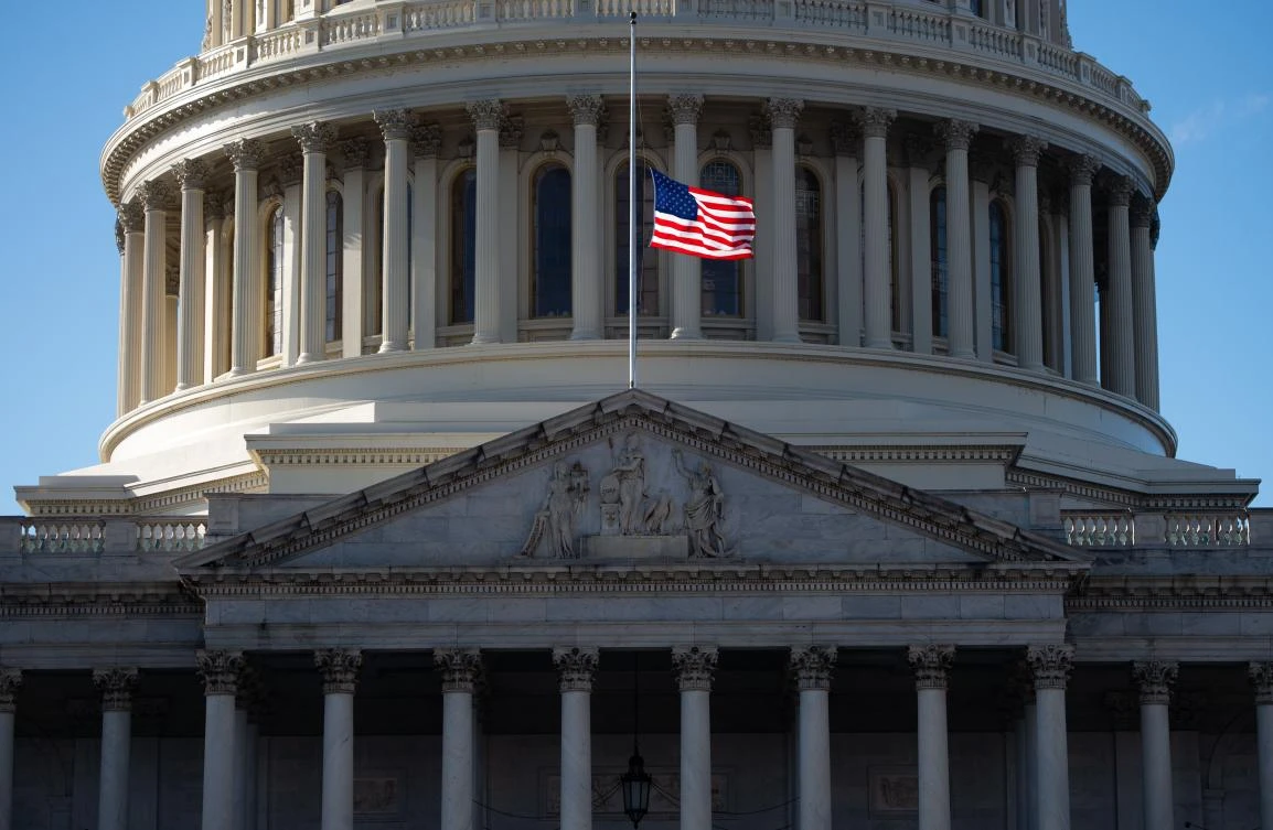 The US Capitol is seen ahead of a possible partial government shutdown in Washington, DC, December 21, 2018. (AFP)