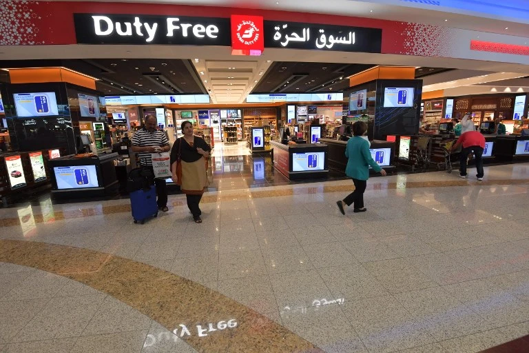 A picture take on September 14, 2017 shows a general view of the Duty Free shop at Dubai's International Airport. (AFP)
