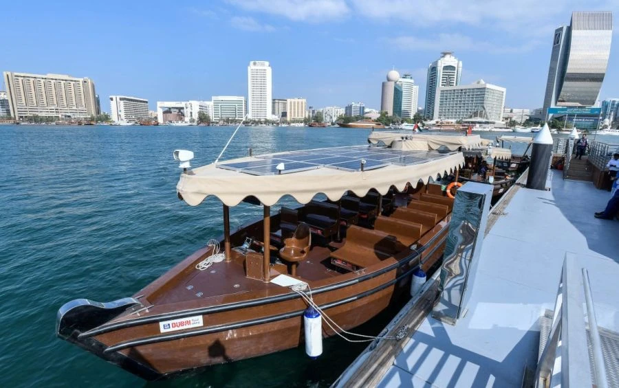 The new Hybrid Abra, a solar- and battery-powered upgrade to the traditional wooden boat (File/WAM)