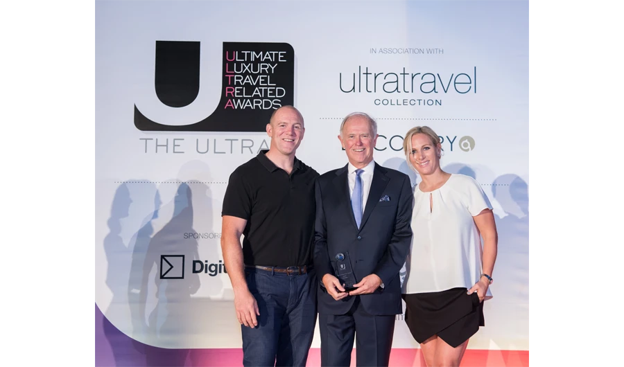 Emirates President Tim Clark at the ULTRAs 2018 with Zara and Mike Tindall.