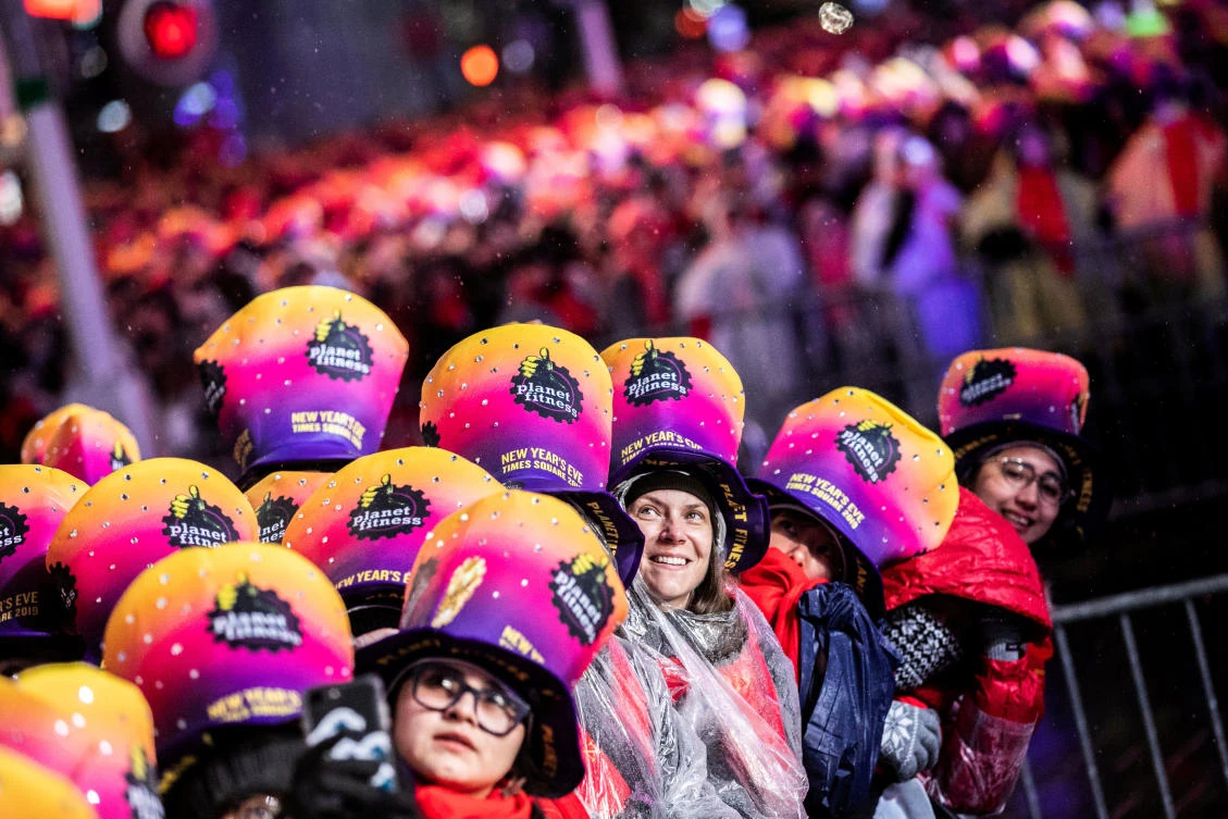 Thousands brave rain in New York’s Times Square to welcome 2019
