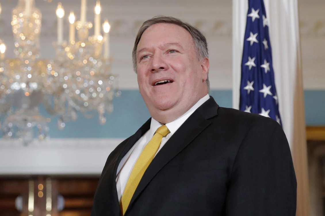 Secretary of State Mike Pompeo speaks during a photo opportunity with Norwegian Foreign Minister Ine Marie Eriksen Soreide at the State Department in Washington, Wednesday, Dec. 19, 2018. (AP)