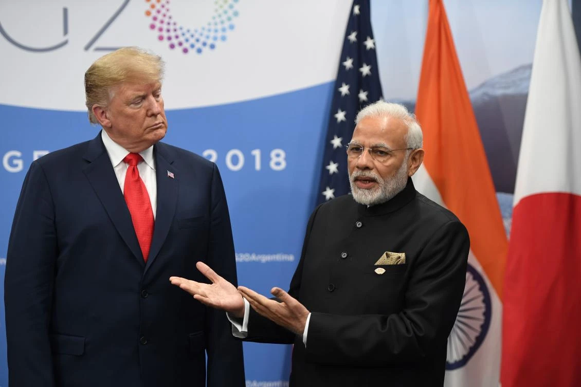 US President Donald Trump mocked Indian Prime Minister Narendra Modi for funding a library in Afghanistan, suggesting it was of no use. (AFP/Saul Loeb/File)