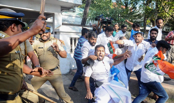 Protests paralyze Indian state after women defy temple ban