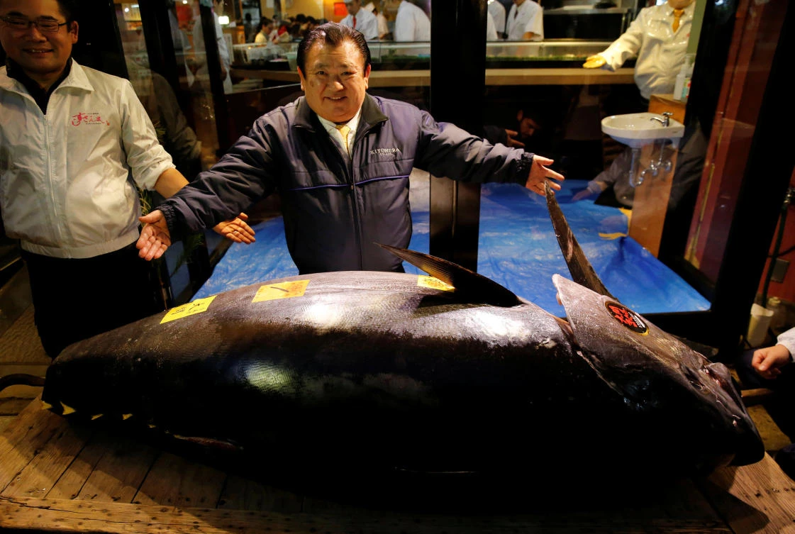 Record $3.1 million paid in New Year’s tuna auction at Japan’s new market