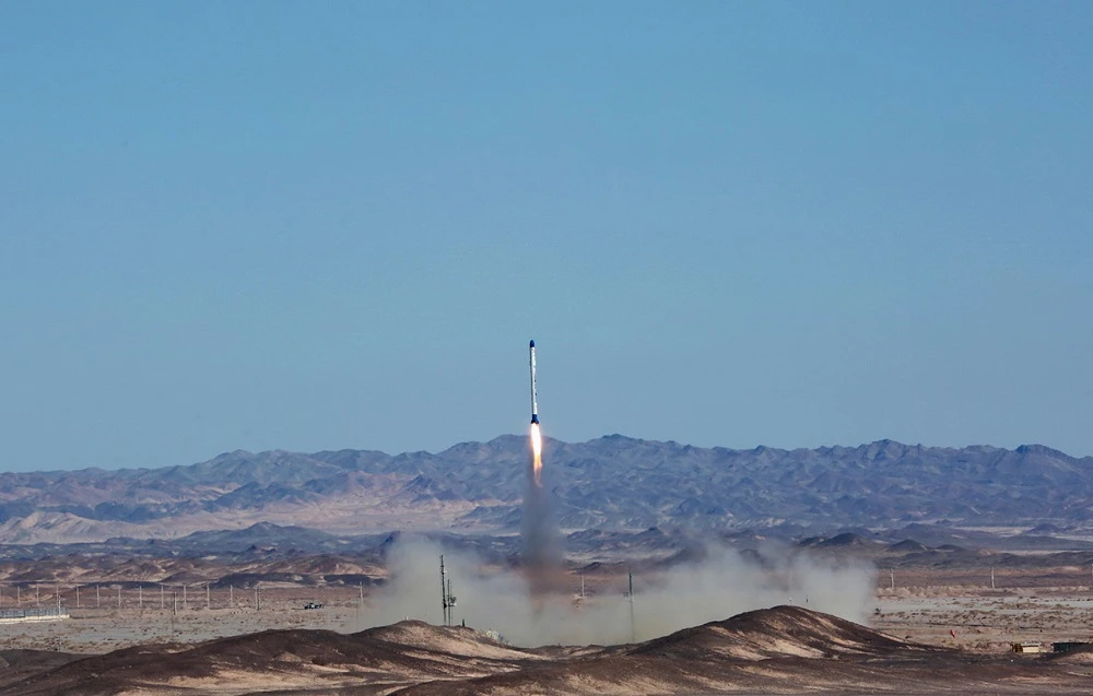 Iran said it plans to send Payam, a 200-pound non-military satellite into a 310-mile orbit using an Iranian Simorgh satellite-carrier rocket. (File/AFP)