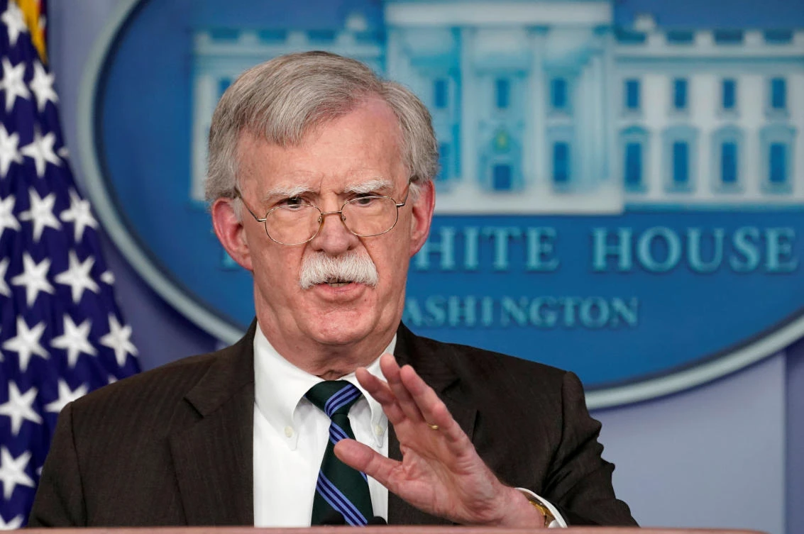 John Bolton is visiting Israel to offer reassurance over the troop withdrawal. (Reuters file photo)