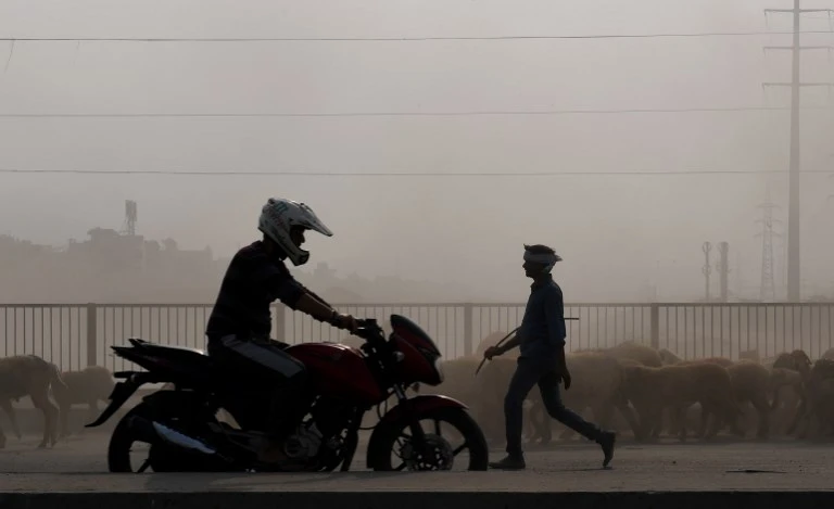 The federal government air quality index rated Delhi’s air quality ‘very poor’ on Sunday and had a similar forecast for Monday. (AFP)