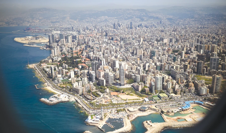 An aerial view of the Lebanese capital Beirut. (AFP)