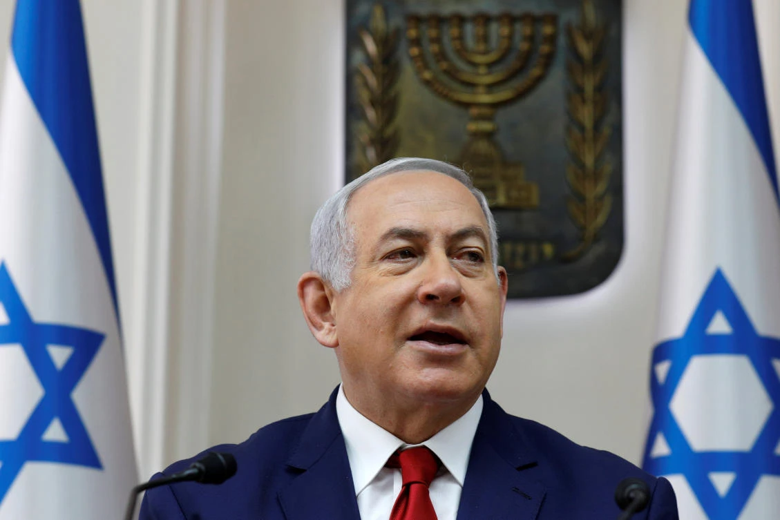 Israeli Prime Minister Benjamin Netanyahu attends the weekly cabinet meeting in Jerusalem January 6, 2019. (Reuters)