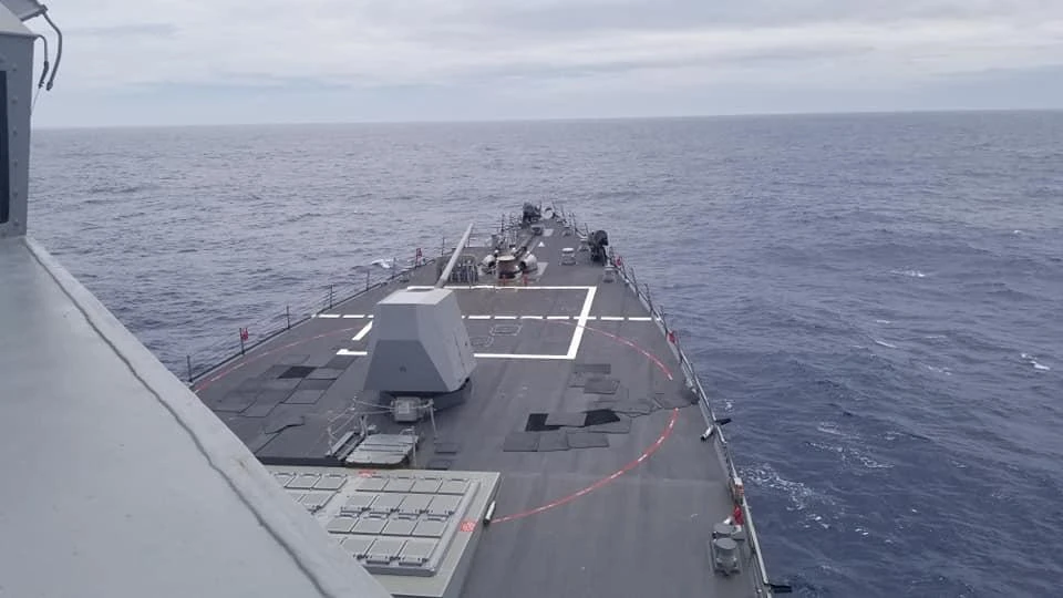 The USS McCampbell carried out a ‘freedom of navigation’ operation, sailing within 12 nautical miles of the Paracel Island chain. (Courtesy USS McCampbell (DDG 85) Facebook)