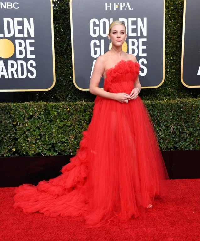 Emirati designer nails red dress for Lili Reinhart on red carpet