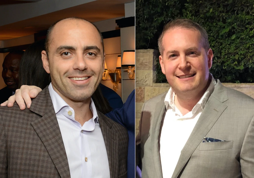 Joey Allaham (left) and Nick Muzin have both attracted attention for their “unconventional” lobbying in the US on behalf of Doha. (Twitter/AFP)