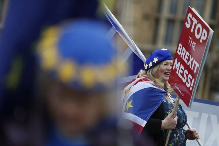 Britain’s economy has slowed after the June 2016 Brexit vote. (AFP)