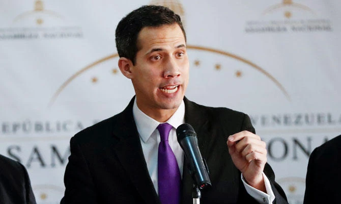 Juan Guaido, President of the Venezuelan National Assembly and lawmaker of the opposition party Popular Will (Voluntad Popular), speaks during a news conference in Caracas, Venezuela January 10, 2019. (REUTERS)