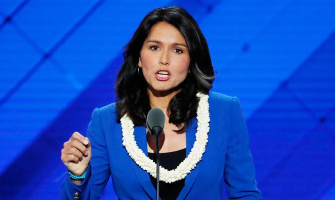 In this July 26, 2016 file photo, Rep. Tulsi Gabbard, D-Hawaii speaks at the Democratic National Convention in Philadelphia. (AP)