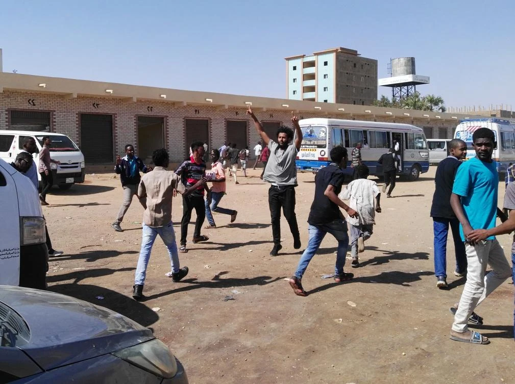 A picture taken on January 13, 2019 shows anti-government demonstrators in the Sudani capital Khartoum. (AFP)