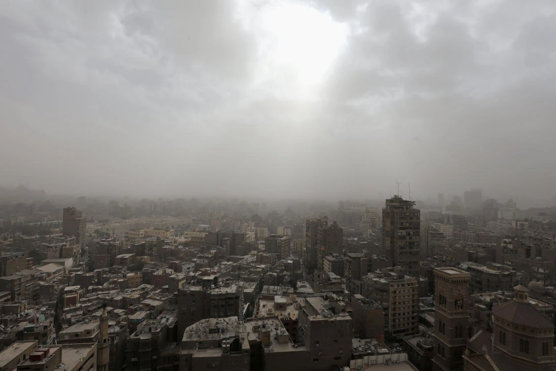A general view of buildings during a sandstorm in Cairo, Egypt January 13, 2019. (Reuters)