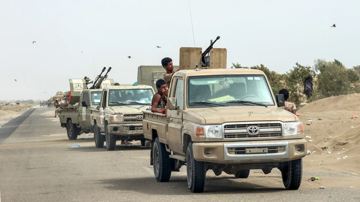 The Yemeni military forces launched an attack on the positions of the Houthi militia in the Al-Malil mountain range. (File/AFP)