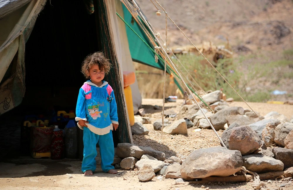 According to the UNHCR, 2 million people in Yemen have been displaced since the start of the conflict three years ago. (File/AFP)