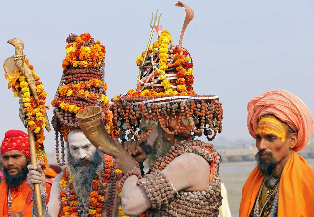 The festival is one of the only opportunities to see the reclusive Naga sadhus, some of whom live in caves after taking a vow of celibacy and renouncing worldly possessions. (Reuters)
