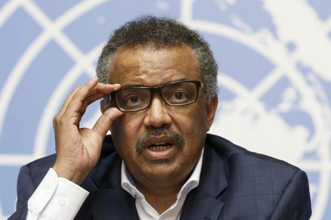 Tedros Adhanom Ghebreyesus, Director General of the World Health Organization (WHO), speaks during a press conference at the European headquarters of the United Nations in Geneva, Switzerland. (AP/File)