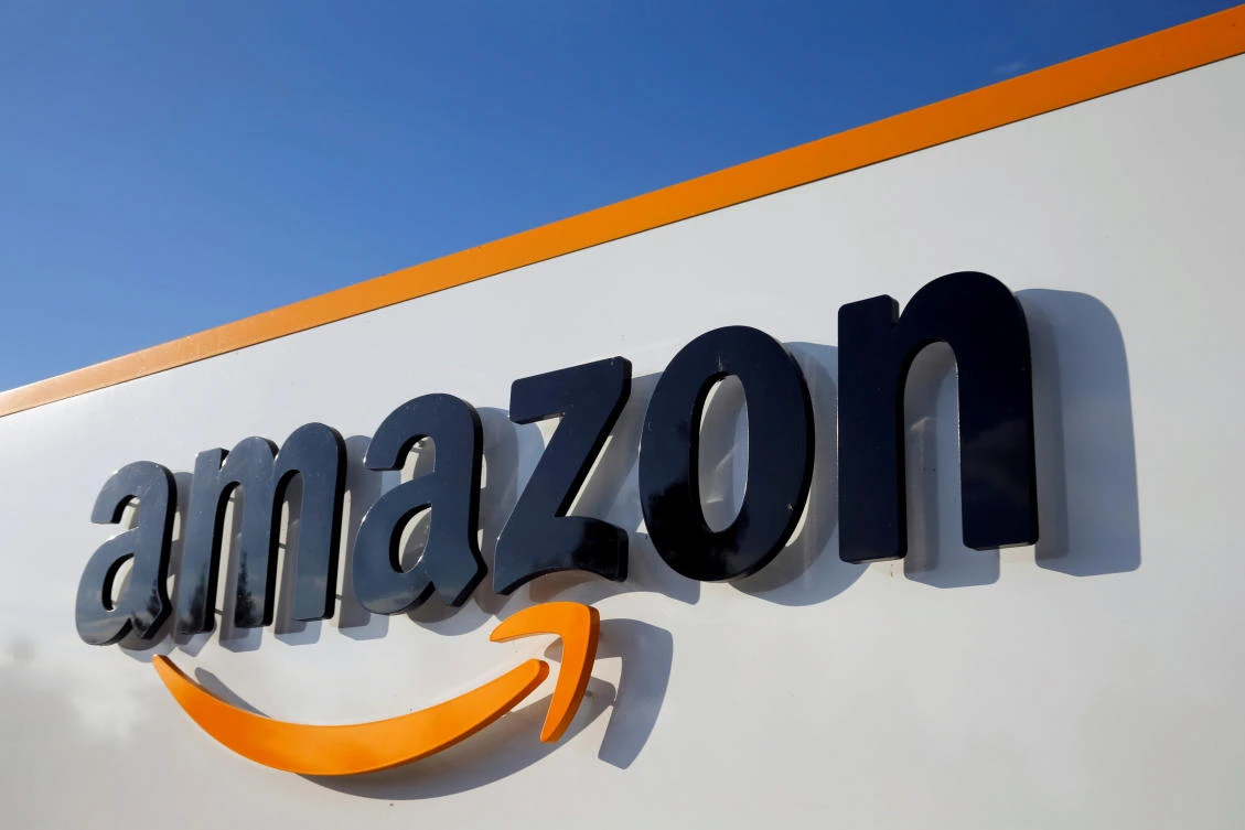 File photo showing the logo of Amazon is seen at the company logistics centre in Boves, France. (Reuters)
