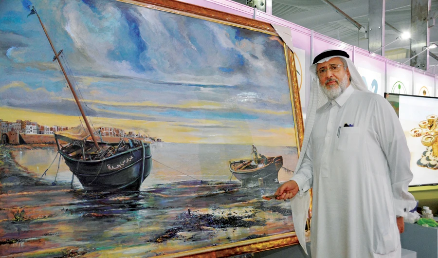 Saudi painter Hisham Binjabi’s stunning creations have become the choice of kings. (AN photo by Huda Bashatah)