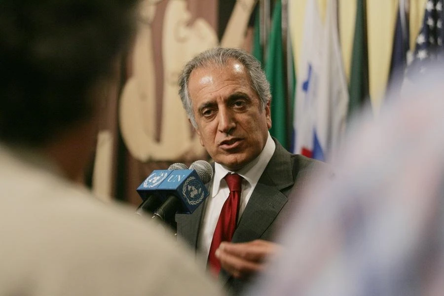 Zalmay Khalilzad met with Pakistan's foreign minister to discuss the Afghan peace process. (File/AFP)