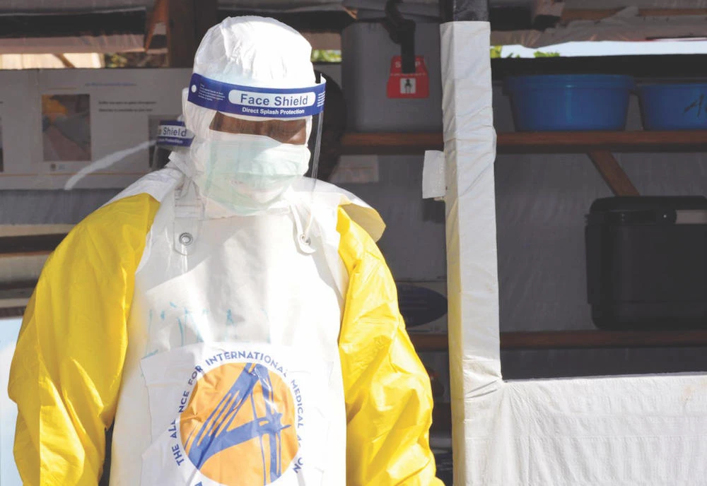 A medical worker in Ebola-stricken North Kivu province, Democratic Republic of Congo. (Reuters)