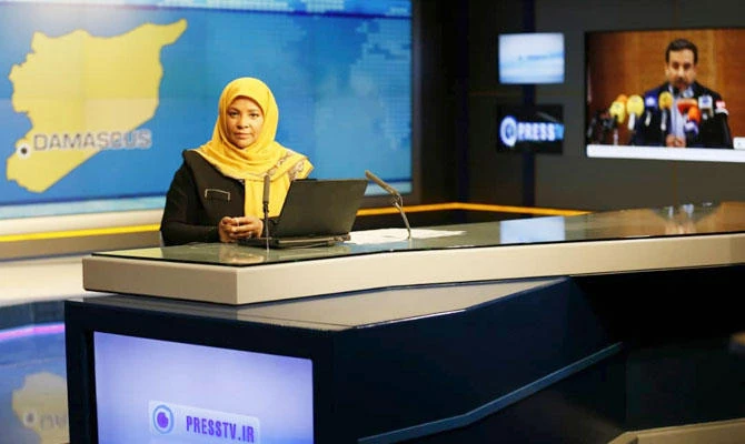 This undated photo provided by Iranian state television's English-language service, Press TV, shows its American-born news anchor Marzieh Hashemi. (AP)
