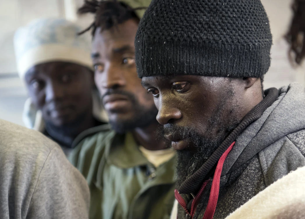 Migrants aboard the Sea-Eye rescue ship, in the Mediterranean Sea, Tuesday, Jan. 8, 2018. (File/AP)