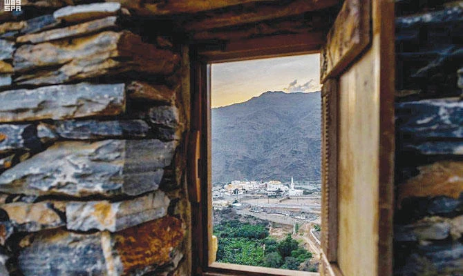 Tourists can also get a glimpse of the historic forts built around the village. (SPA)