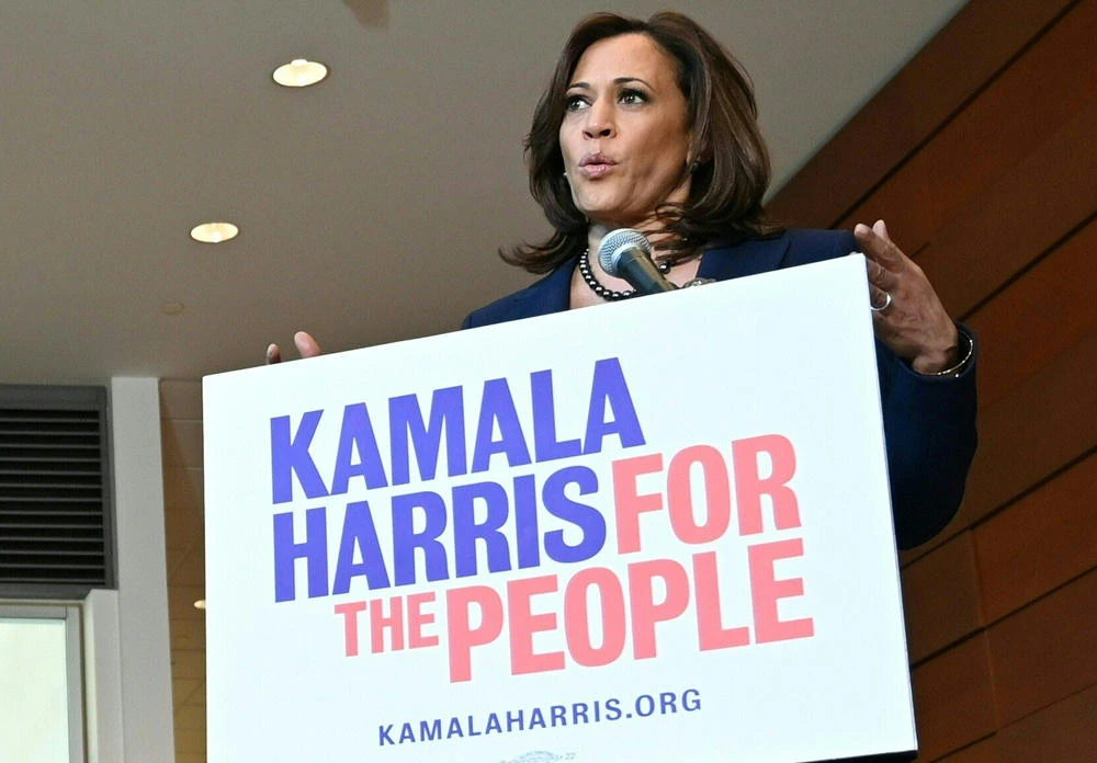 US Senator from California, Kamala Harris, addresses the media on January 21 2019 at Howard University in Washington, DC after announcing that she is seeking to become the first African American woman to hold the office of US president. (AFP / EVA HAMBACH)