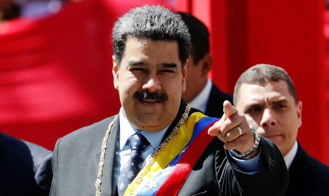 Venezuela's President Nicolas Maduro gestures while he arrives for a special session of the National Constituent Assembly to present his annual state of the nation in Caracas, Venezuela January 14, 2019. (REUTERS)