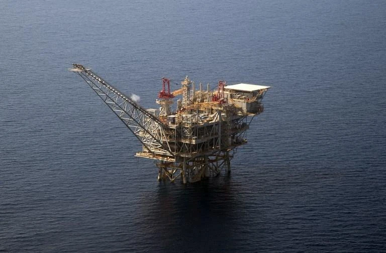 Israel joined the Eastern Mediterranean Gas Forum in Cairo, along with Cyprus, Greece, Italy and the Palestinian authority. Above, an Israeli gas platform in the Mediterranean sea. (AFP)