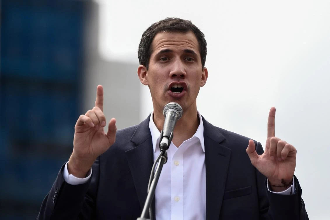 Venezuela's National Assembly head Juan Guaido at a rally against leader Nicolas Maduro in which he declared himself the country's "acting president". (AFP)